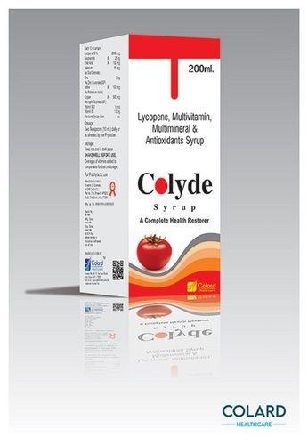 Colyde Lycopene, Multivitamin, Multimineral And Antioxidant Syrup, 200Ml Dosage Form: Liquid