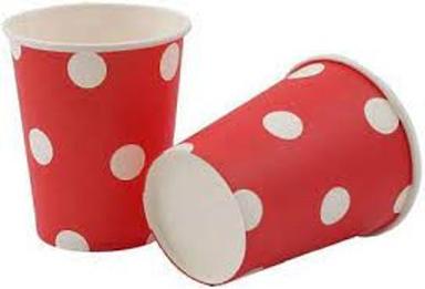 Eco-Friendly For Coffee And Tea Red Colour White Dot Printed Paper Cup,90ml(Pack Of 30pcs)