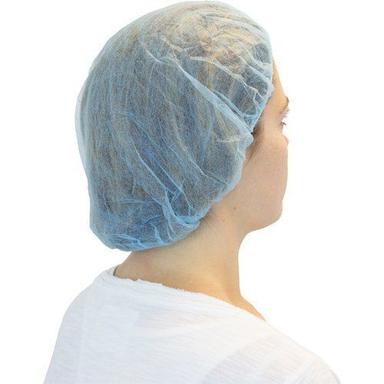 White Blue Disposable Light In Weight Skin Friendly Low Cost Non Woven Caps