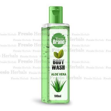 Safe To Use Herbal Green Gel Aloe Vera Body Wash 100Ml For Skin Moisturizing 