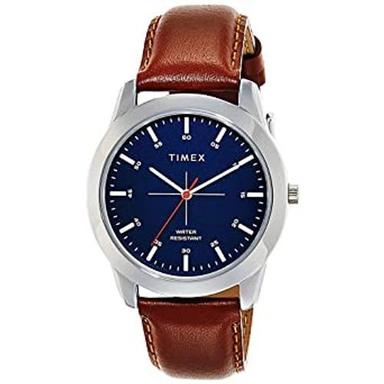 Leather Mens Water Resistant Stylish High Quality Wrist Watches With Brown Strap