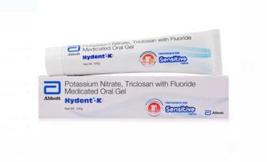 White Hydent-K, Potassium Nitrate, Triclosan With Fluoride Medicated Oral Gel, Pack Of 100 Gram, For Reduce Pain
