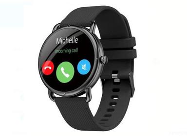 Black Smart Watch, Round Shape, Band Material Rubber, Weight 80 Grams  Gender: Unisex