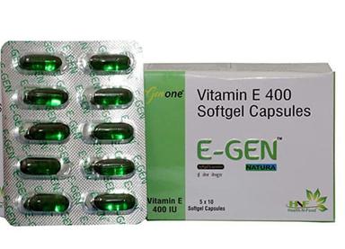 E-Gen, Genone Vitamin E 400 Softgel Capsule, Pack Of 5X10 Capsules, For Glowing Skin And Nourished Hairs General Medicines