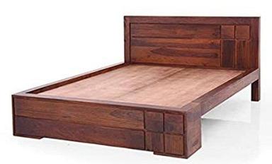 Handmade Comfortable Stylish Beautiful Long Lasting And Termite Resistance Brown Wooden Bed 