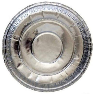 For Snacks Serve Made With High Quality Eco-Friendly Silver Plain Paper Plate,14 Inches Application: Event And Party Supplies