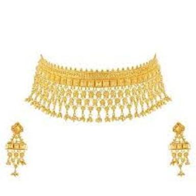 Golden Attractive Designer Stylish Skin Friendly Elegant Look Gold Necklace 