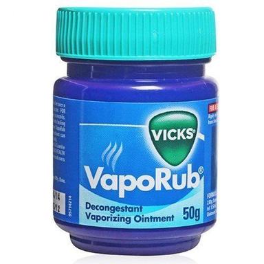 Relieves Cold And Cough Clears Blocked Nose Vicks Vaporub With With Menthol, Camphor & Eucalyptus Oil  Application: Personal
