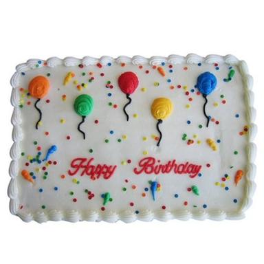 Sparkle And Balloons Cake Rectangle Shape ,Yummy And Delicious Without Egg For Children,Pack Size 1Kg Fat Contains (%): 15 Grams (G)