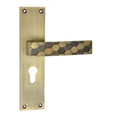 Cp/Ss And Cp/Antique High Security Features 70Mm Brass Cylinder With 3 Iron Computer Keys Door Handle Lock