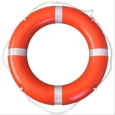 Orange Durable And Light Weight Round Polyethylene Lifebuoy Swimming Ring 