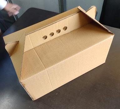 Round Glossy Finish Rectangular Brown Corrugated Cardboard Food Packaging Carton Box