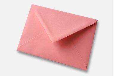Poly Laminated Inside Rectangular Pink Paper Envelope For Letter And Courier