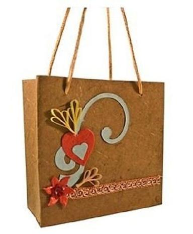 Brown Recyclable And Eco Friendly Easy To Carry Diy Handmade Paper Bags