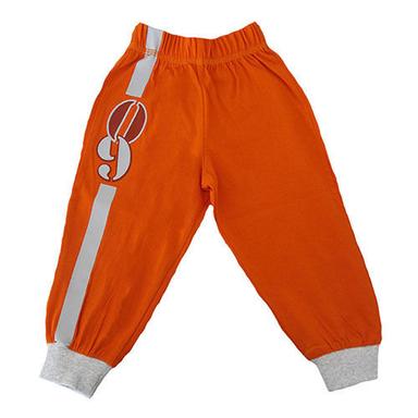 No Fade Trendy Printed Breathable Skin And Cotton Baby Orange Track Pant