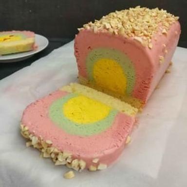  Classic Delicious And Cool Tasty Colourful Flavour Cassata Roll Ice Cream  Additional Ingredient: Nuts