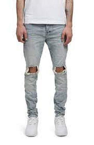 Gary Highly Breathable And Comfortable Casual Gray Colour Fancy Men Denim Jeans