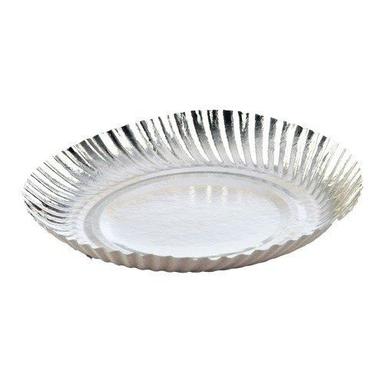 Silver 13 Inch Eco Friendly Plain Disposable Paper Plate For Event And Party