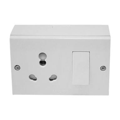 White Plat Fanel Light And Support Light Fixtures Protect Electrical Wiring Switch Box 