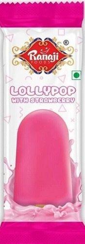 Yummy Sweet, Fresh, Delicious Pink Lollypop Strawberry Flavour Icecream Bar Fat Contains (%): 0.4 Grams (G)