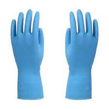 Blue Comfortable Fit Plain Rubber Full Finger Disposable Surgical Hand Gloves
