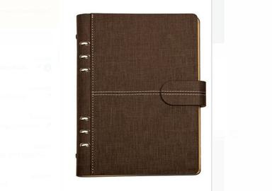 Spiral Binding Brown Leather Office Corporate Diary For Gifting