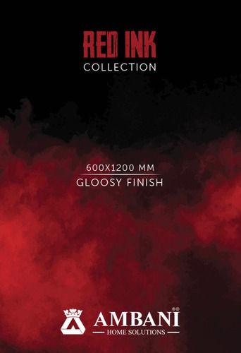 Grays 600X1200 Mm Size Glossy Finish Red Ink Collection Floor Tiles