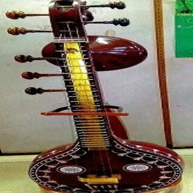 Traditional Musical Instrument Lightweight High Sound Brown Sarasvati Veena Application: Professional Singing
