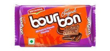 Biscuit Low-Fat Gluten-Free Low-Carb Chocolate Flavor Britannia Bourbon Cream Biscuit, 50 Gram