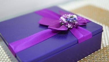 Purple Strong Durable Square Shape Creative Decorative High-Quality Paper Gift Box
