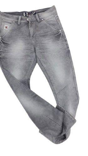 Black Casual Wear Full Length Regular Fit Plain Dyed Denim Jeans For Men 