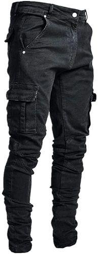 Casual Pure Denim Comfortable Stylish Fabric Stretchable Black Colour Men Jeans  Age Group: >16 Years