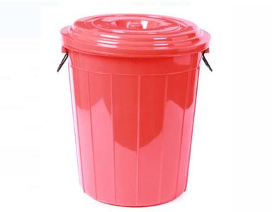 Plastic Material Round Pink Drum For Water Storage With 50 Liter Capacity 