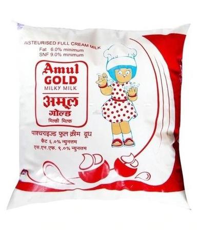 Rich In Calcium Plastic Packaging Amul Gold Full Cream Milk 500 Ml Pouch Age Group: Children