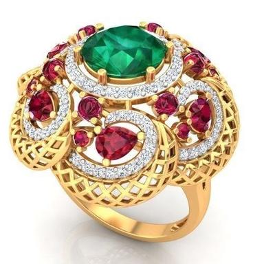 Golden Women Skin Friendly Elegant Looking Floral Style Comfortable Designer Gold Ring