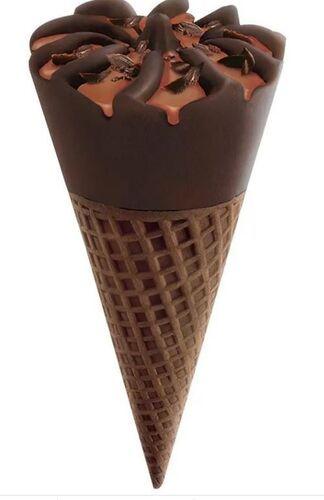 Rich And Creamy Enjoy The Smooth Choco Flavoured Chocolate Ice Cream Cone 