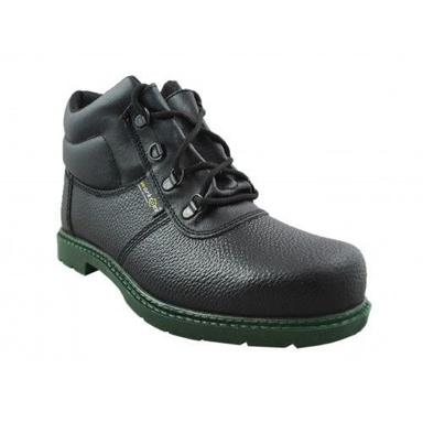 Mens High Ankle Safety Black Shoes For Industrial Use Insole Material: Pu