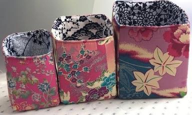 Multicolor Handmade Printed Square Covering Cute Storage Fabric Bags Design: Stylish