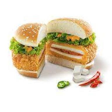 Tasty Snacks For Children Healthy And Extra Spicy Crispy Delicious Fast Food Veg Cheese Burger
