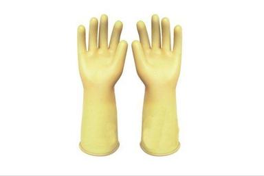 Yellow Dust Free Soft And Comfortable Quickly Washable Rubber Electrical Hand Gloves