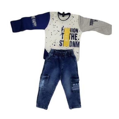 Comfortable Classic Pure Cotton Printed Kids T-Shirt And Jeans Age Group: 4 To Above