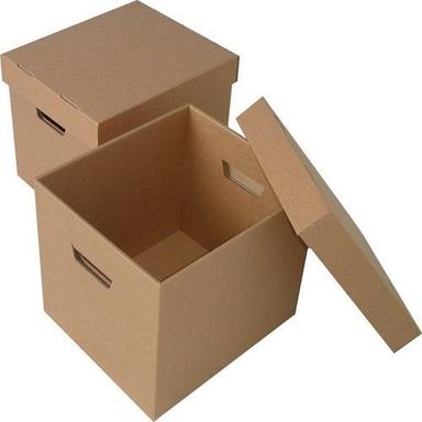 Paper Lightweight And Ecofriendly Reusable Square Brown Corrugated Board Box