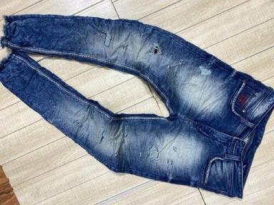 Blue Denim Casual Wear Designer Slim Fit Jeans For Mens