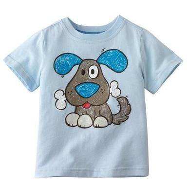Cotton Dog Printed Round Neck Boy T Shirts