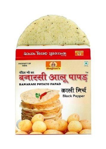 Regular Freebie Express Packed Food 250G Banarasi Kali Mirch Aloo Papad Fat Contains (%): 8% Percentage ( % )