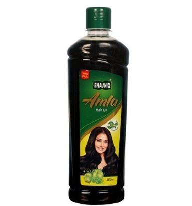 Green Natural Silky And Smooth Chemical Free Enauniq Herbal Amla Hair Oil