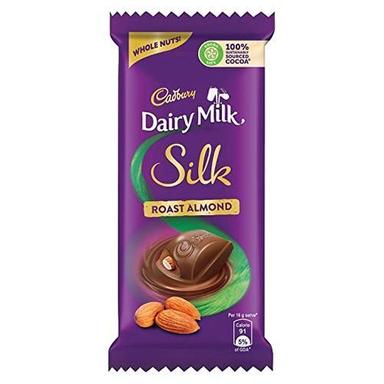 Brown Crunchy Creamy Cadbury Dairy Milk Silk Roast Almond Chocolate Bar, 143 G