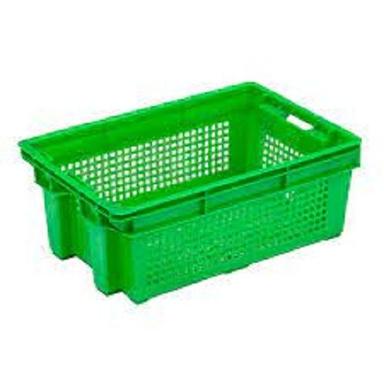 Eco Friendly Easy To Use Rectangular Light Weight Plain Green Plastic Crates Load Capacity: 25  Kilograms (Kg)