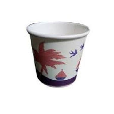 White 3-4 Inch Heat And Cold Resistant Round Printed Paper Disposable Cups For Parties And Events
