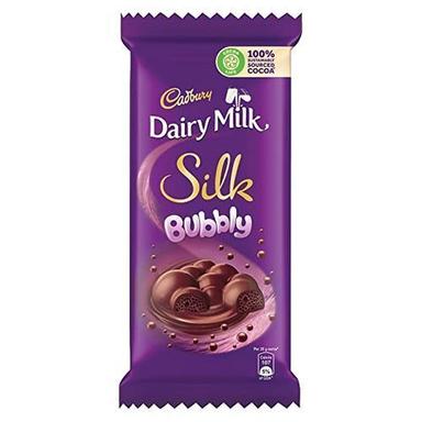 Smooth Flavour Creamy Delicious Cadbury Dairy Milk Silk Bubbly Chocolate Bar, 120 G